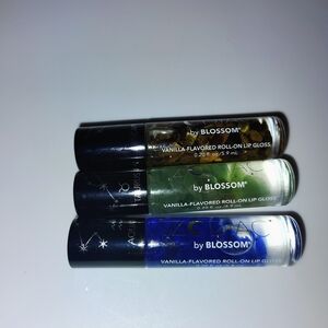 Zodiac by Blossom Roll-On Lip Gloss Set - Blue, Green, Black